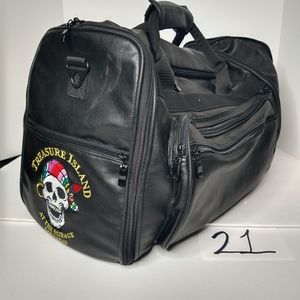 The Mirage Hotel Treasure Island Leather Expandable Duffle Bag